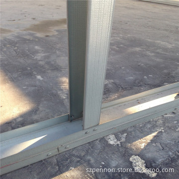 Horizontal Track Vertical Stud Drywall Partition